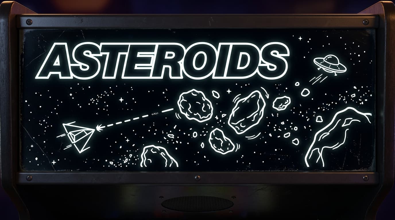 Asteroids arcade marquee