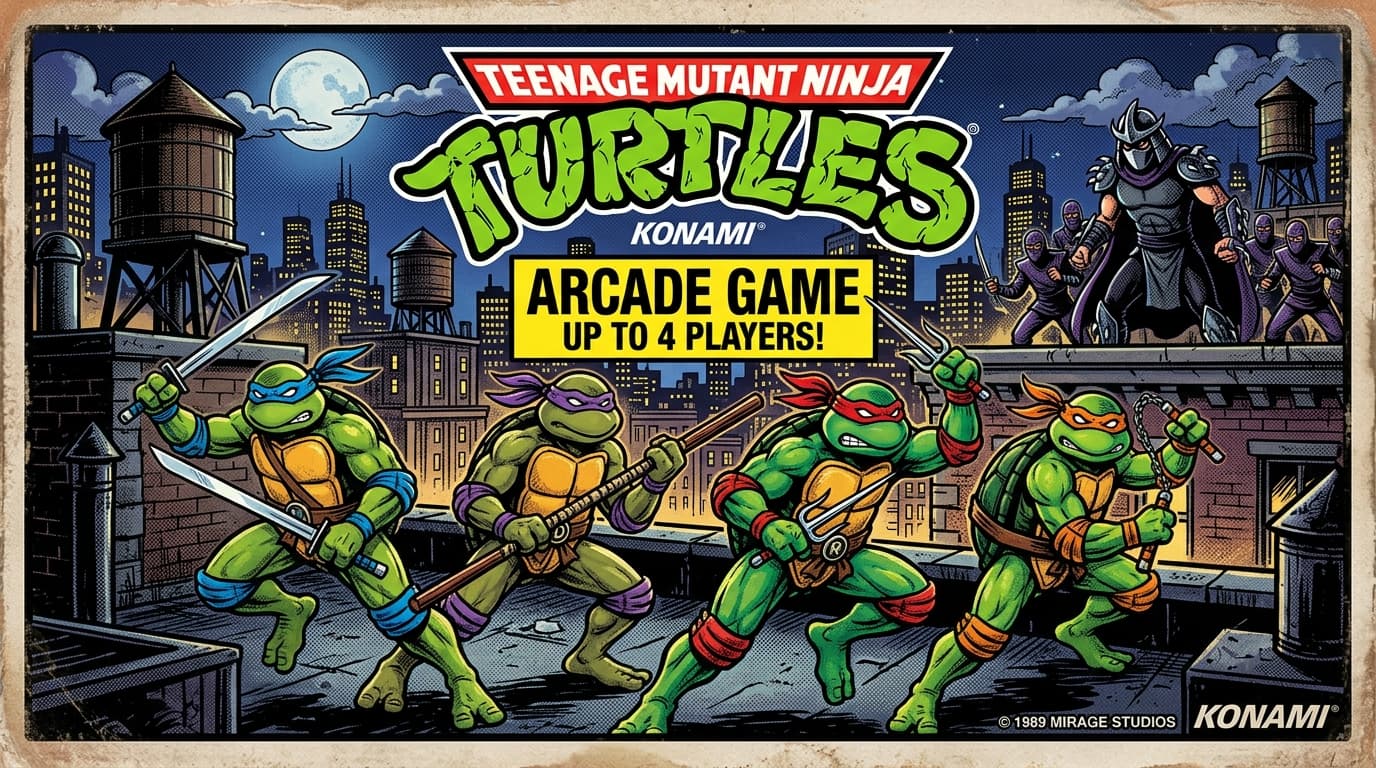Teenage Mutant Ninja Turtles arcade marquee