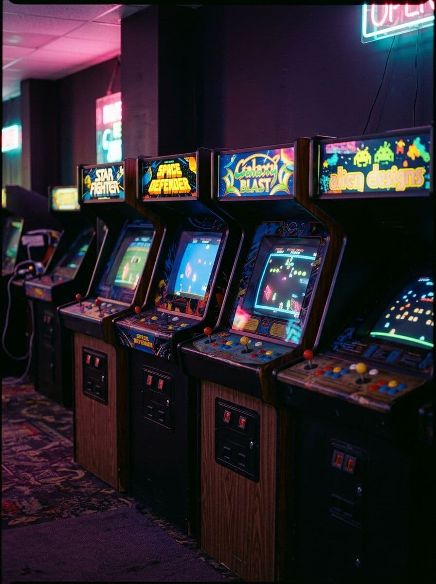 Classic arcade cabinets ready for rental